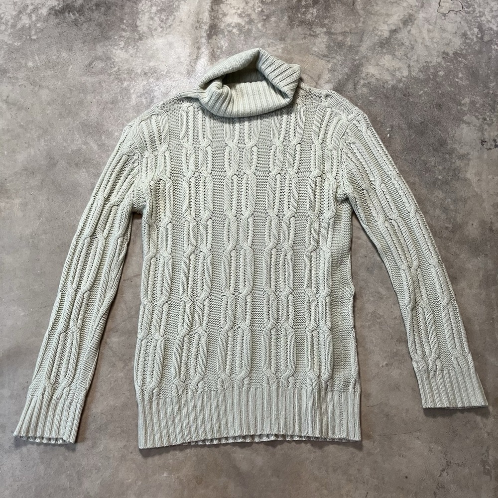 Mag for Bloomingdales Womens Size M Cashmere Cable Knit Cowl Neck Sweater